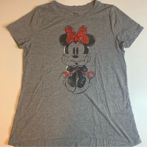 Disney Minnie Mouse Heather Gray Top